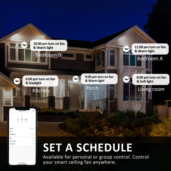 Boreas 52-inch Indoor/Outdoor Smart Ceiling Fan, Dimmable LED Light Kit & Remote ,Works with Alexa /Google Home/Siri