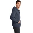 thumbnail image 3 of Port & Company   Core Fleece Full Zip Hooded Sweatshirt-S (Heather Navy), 3 of 6