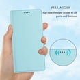 thumbnail image 6 of ELEHOLD Case for iPhone 14, RFID Wallet Phone Case with Magnetic Closure, TPU + Faux Leather Cover Built-in Stand,Skyblue, 6 of 6