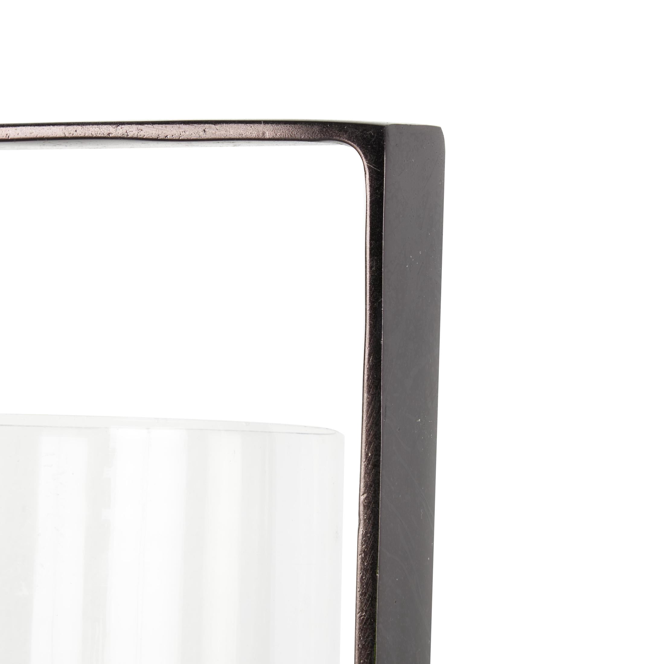 DecMode Black Metal Geometric Minimalistic Rectangular Wall Sconce