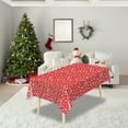 thumbnail image 6 of Christmas Tablecloth Disposable Table Cover, 137x274cm Plastic Snowflake Christmas Tree Reindeer Print Waterproof Oil-Proof Instant Holiday Dining Cute Holiday Party Table, 6 of 6