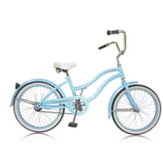 Micargi JETTA 20' Beach Cruiser Coaster Brake Single Speed Stainless Steel Spokes One Piece Crank Alloy Pink Rims 36H Color: WHITE