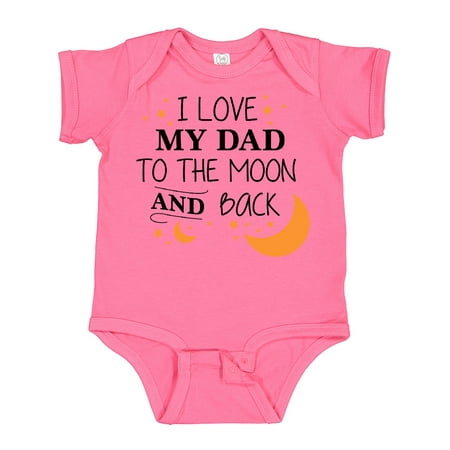 

Inktastic I Love My Dad to the Moon and Back Boys or Girls Baby Bodysuit