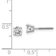 thumbnail image 5 of 14K White Gold .70ct SI3 G-I Diamond Stud Thread On and Off Post Earrings, 5 of 5