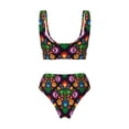 thumbnail image 6 of Rocae Traditional Floral Polish for Bikini Set for Women Two Piece Sexy High Swimsuits Split Crossover Bikini, 6 of 9