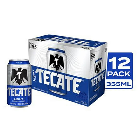 Cerveza clara Tecate light 12 pack latas de 355 ml c/u
