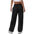 thumbnail image 4 of Sundazz Wide leg Sweatpants Women Baggy Sweat Pants Drawstring Casual Workout Pants with Pockets,Black,S, 4 of 8