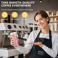 thumbnail image 6 of 18oz Travel Coffee Mug, 316 Stainless Steel Vacuum Insulated Tumbler with 2-in-1 Straw Lid & Strap, Liquid & Marble Print, 6 of 6