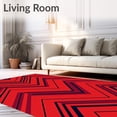 thumbnail image 2 of ODIKA 2'x3' Machine Washable Non-Slip Area Rug, Modern Interlocking Design with Dynamic Flow High Traffic Rug with Pad, Red, 573946, 2 of 8