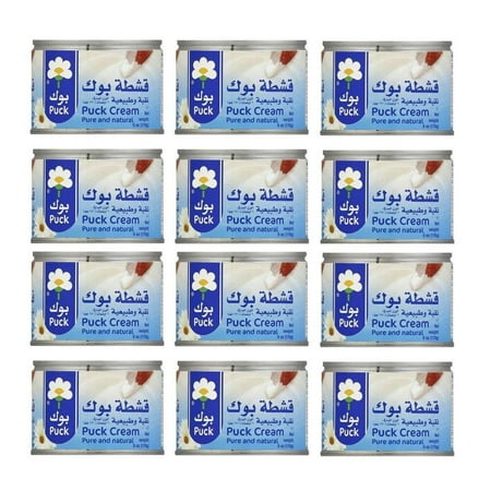 

Puck Cream Pure & Natural 6oz/170g - Pack of 12 - قشطة بوك نقية وطبيعية