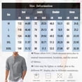 thumbnail image 2 of Havenx Men's Henley Shirts Roll-Up Long Sleeve Button Up Shirts Band Collar Textured T-Shirts Summer Lightweight Loose Fit Casual Tops,Light Blue XL, 2 of 5