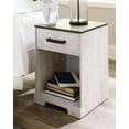 thumbnail image 2 of Signature Design by Ashley Shawburn One Drawer Night Stand, White/Dark Charcoal Gray, 2 of 7