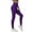 Purple, variant on Women High Waist Yoga Pants, Bubble Hip Lifting Fitness Leggings, Stretch Running Workout Pants