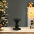 thumbnail image 5 of CuiLiyq Black Glass Candle Holder, Candlesticks Holders Pillar Taper Candles, Tealight Stand for Wedding Centerpieces Home Decorations Dining Table (4.3 Inch), 5 of 6