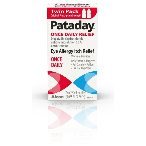 Pataday Once Daily Eye Allergy Itch Relief Eye Drops 2.5 ml Twin Pack