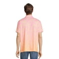 thumbnail image 4 of Birdie Bound Men's and Big Men's Ombre Leaf Print Golf Polo Shirt, Sizes S-3XL, 4 of 6
