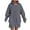 Dark Gray, variant on Women's 2 Piece Lounge Set Oversized Hooded Sweatshirts with Comfy Sweat Shorts Spring Matching Tracksuit Set
