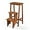 Brown, variant on DORTALA 3 Tier Folding Step Stool, Rubber Wood Multifunctional Ladder Chair Bench, Portable Utility Seat, Flower Rack, 200 Lbs Capacity, Ideal for Library, Home (Brown)
