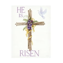 Trademark Fine Art 'Easter Blessing Saying III with Cross' Canvas Art by Kathleen Parr McKenna