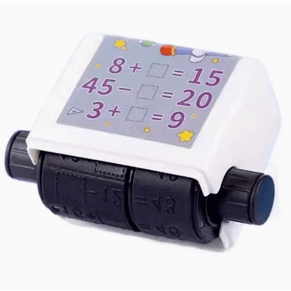 Roller Digital Teaching Stamp for Kids, Reusable Addition Subtraction Math Stamp, Arithmetic Practice Roller Within 100, Educational Learning Tool for School