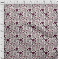 thumbnail image 4 of oneOone Polyester Spandex Dark Magenta Fabric Floral Retro Sewing Craft Projects Fabric Prints By Yard 56 Inch Wide, 4 of 5