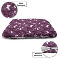 thumbnail image 3 of Eiffel Pet Bed, Abstract Composition with Towers White Butterflies and Stars Ethereal Display, Resistant Pad for Dogs and Cats Cushion with Removable Cover, 24" x 39", Violet Plum White, by Ambesonne, 3 of 4