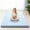 Floral Light Blue, variant on Japanese Futon Floor Mattress, 100% High Density Comfortable Foam, 3.5" Thicken Foldable Mattress Tatami Mat Sleeping Pad, Ideal for Comfort and Support, Kids Floor Lounger Pillow Bed Sofa (Twin）