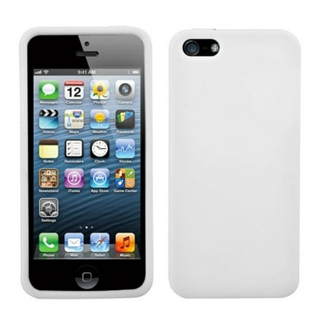 - Insten Solid Skin Case Cover (White) For iPhone SE 5S 5
