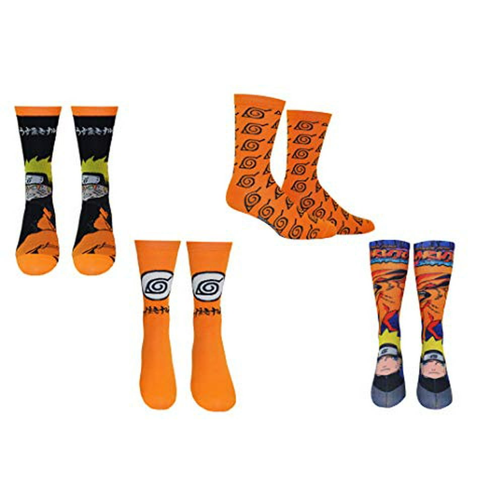 Unknown Naruto Shippuden Socks Cosplay 4 Pair 1 Size Naruto 