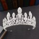 thumbnail image 1 of Zhuge Tiara de boda para novia, diadema de princesa, corona de novia, joyería para el cabello con diamantes de imitación de cristal, decoración para novia, cumpleaños, graduación, boda (plateada), 1 of 5