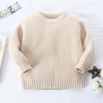 thumbnail image 2 of Zshosam Sweaters for Teens Girls Girls Crewneck Sweaters Pullover Kids Toddlers Long Sleeve Tops Size 5T 6T,(Khaki 5-6 Years), 2 of 8