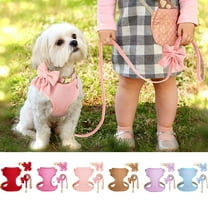Pet Artist Cute Bowknot Dog Collars and Soft Harness and Leash set for Extra Small and Small Dogs Chihuahua Yorkshire