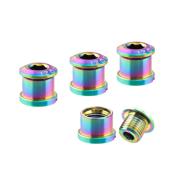 Eigraketly Tornillo de aleación para bicicletas de 4 piezas, tornillos universales para fijación de bicicletas, tornillos de rueda de cadena, piezas de Ciclismo Tipo 8 Eigraketly OD025072-08