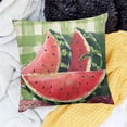 thumbnail image 2 of SHANXI Watermelons Throw Pillow Covers Green Stripes Decorative Pillow Cases Sweet Farmhouse Cushion Covers 20x20in, 2 of 5