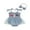 Blue, variant on Hirigin Newborn Baby Girl 4th of July Romper Dress Outfit Cute Tie-up Strap Jumpsuit Summer Sling Playsuit with Headband