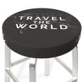 thumbnail image 3 of Kll Travel The World1 Round Bar Chair Cushion Cover 14 Inch,Bar Stool Protector With Elastic, Soft Washable, 3 of 7