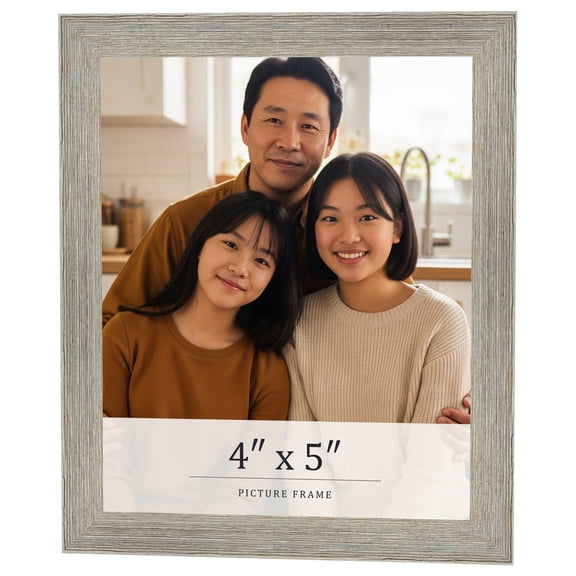 4x5 IN Frame Grey Real Wood Picture Frame Width 1.5 Inches | Interior Frame Depth 0.5 Inches | Barn