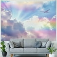thumbnail image 4 of PRATYUS Pink Cloud Wall Tapestry for Girls Bedroom Decor, Abstract Colorful Sky Clouds Natural Landscape Tapestry Wall Art Hanging for College Dorm Home Girly Teen Party Backdrops 40x60inch, 4 of 6
