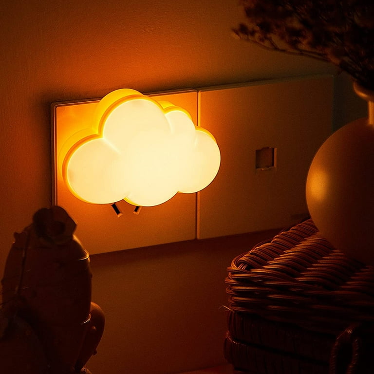 DYstyle US Plug-in Night Lights Kids Night Light LED Cloud Soft Light  Sensor LED Night for Children Adults Bedroom Stairs Kitchen Hallway Home  Decor 