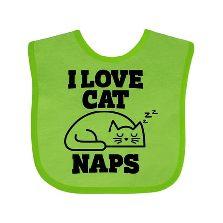 

Inktastic I Love Cat Naps with Sleeping Cat Gift Baby Boy or Baby Girl Bib