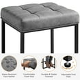 thumbnail image 4 of Alden Design 24" H Modern Faux Leather Bar Stools with Footrests, Gray, 4 of 9