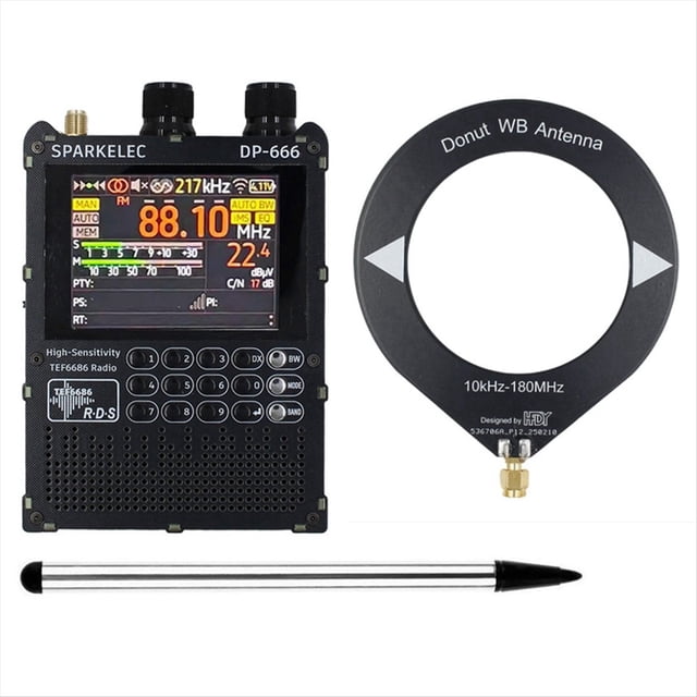 Receptor de Radio de Banda TEF6686 de Alta Sensibilidad con Pantalla Táctil IPS de 2,8 Pulgadas y Banda FM LW MW SW.
