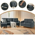 thumbnail image 5 of Soscana Living Room Furniture Set,Sectional Sofa with Storage Ottoman and Loveseat for Home Apartment Studio Office,L Shaped 3 Seat Couch with Footstool and 2 Seat Love Seat, 5 of 7