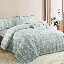 Home Soft Things 6 Piece Mayfair Printed Quilt Set, Queen (90" x 90")