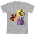thumbnail image 5 of Five Nights At Freddy'S Chica, Freddy, and Bonnie Junior's Heather Tee Shirt-XS, 5 of 7