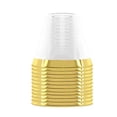 thumbnail image 3 of Copa de PláStico 9 Oz Copa Desechable Dura Copa de Vino de PláStico Fiesta Boda Copa de Vino Copa de PláStico Transparente - Borde Dorado, 3 of 5