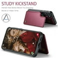 thumbnail image 4 of ShieldPlus for Samsung Galaxy A15 5G Wallet Case with Card Holder, RFID Blocking for Galaxy A15 Case for Women Men, Durable Kickstand Shockproof Phone Case for Samsung Galaxy A15 5G,Winered, 4 of 8