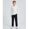 thumbnail image 6 of Real Essentials 3 Pack: Boys' French Terry Open Bottom Sweatpants Sweats for School Kids Teens with Pockets (Size 4-18), 6 of 6