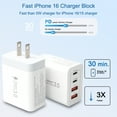 thumbnail image 5 of YIIYRY 2-Pack 40W Fast Charging Block, Dual Port USB C Wall Charger,Compact PD Power Adapter for Cell Phones Tablets & More,White, 5 of 8
