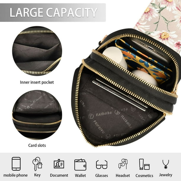 Sling Backpack Crossbody Shoulder Bags Men Women Small Daisy Sunflower Pink Floral Waist Packs Multipurpose Chest Bag for Travel Hiking Sports Walmart Business Supplies